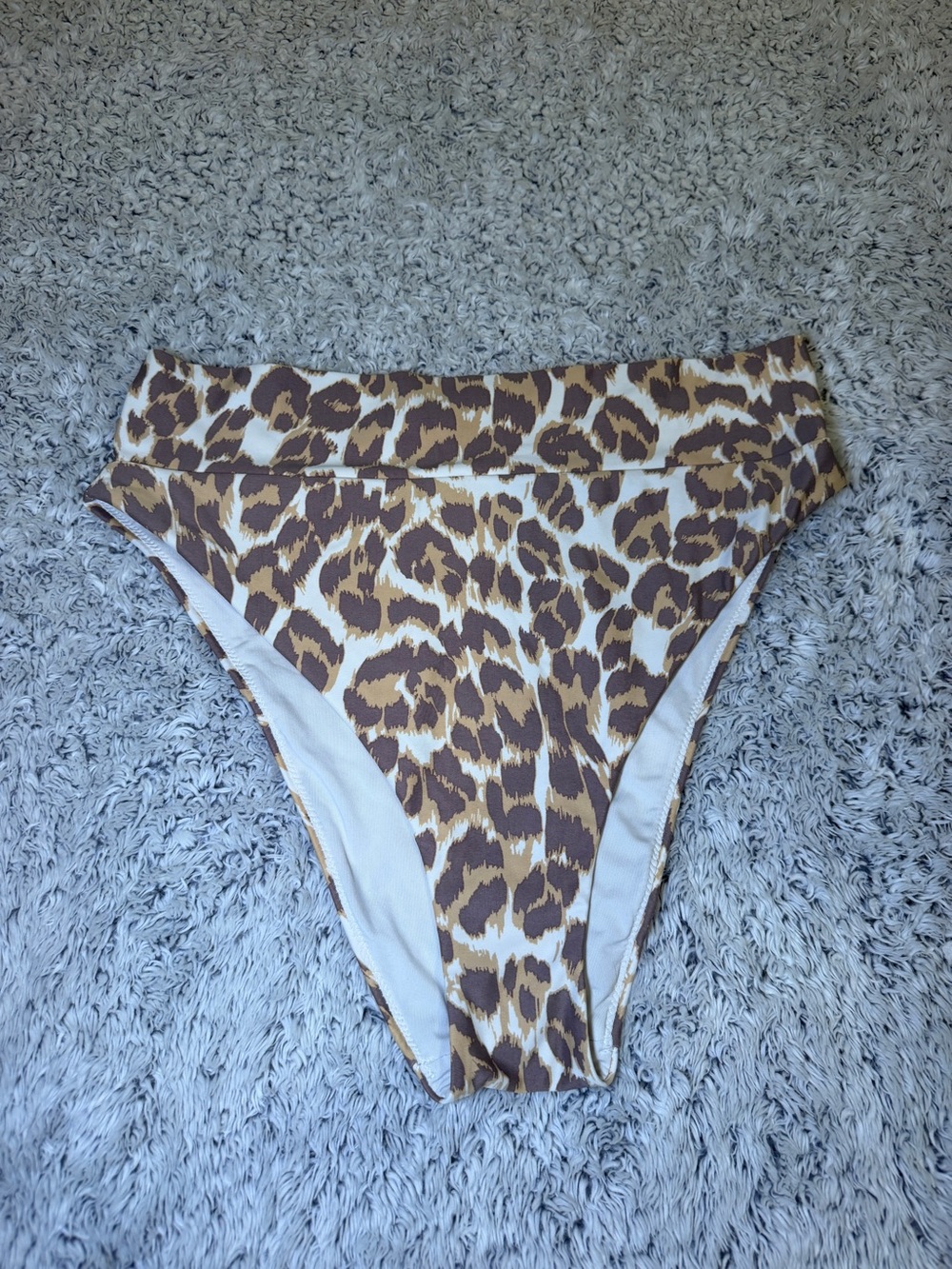 Aerie High-Waist Leopard Print Swim Bottoms